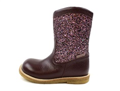 Angulus bordeaux multi glitter winter boot with TEX